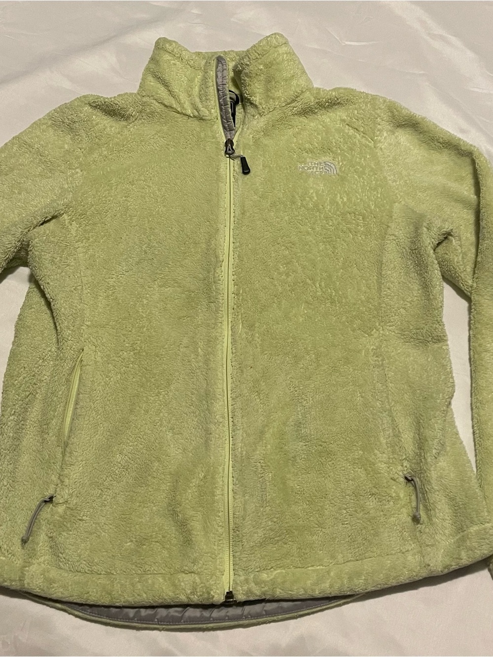 The North Face Women's Light Green Sherpa Fleece Full-Zip Jacket